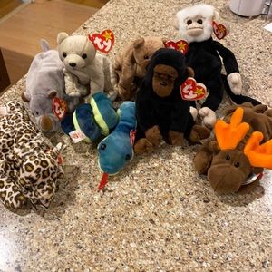 Lot of Jungle/Woodland Ty Beanie Babies!